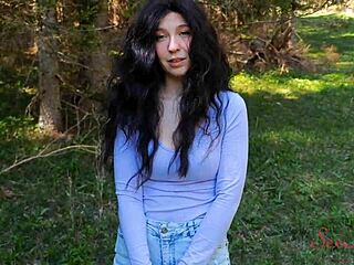 Curvy Influencer Sucks Cock to Escape Bear in Forest