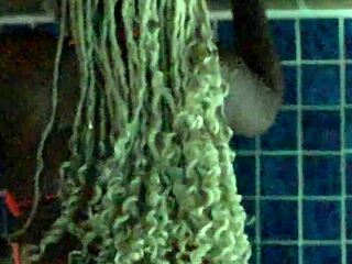 big black cock rips into curvy ebony milf's wet fat pussy quick