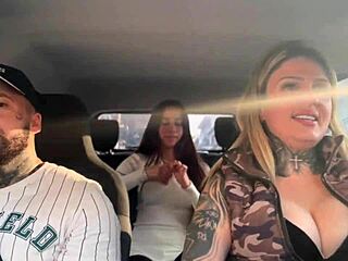 uber driver licks wet pussy of 18yo siliconed passenger with husband