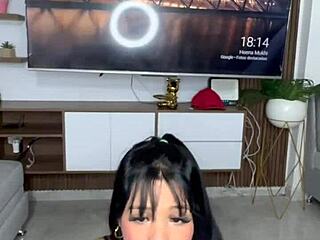 Watch This Cute Latina Slam Dildos In Her Big Ass!