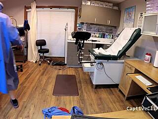 Channy Crossfire Gapes Pussy In Latex Handcuff Humiliation