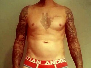 damn this big cock tattooed solo masturbation vid is wild