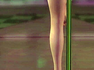 DOA5 Hitomi Strips Nude Swimsuit Mod on Beach Pole Dancing Seductively