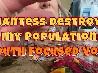 Giantess Blonde Devours Tiny 18+ Men In Massive Mouth Vore Fetish