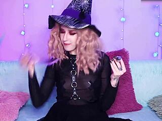 sexy college witch's hairy ass takes huge dildo deep?