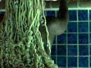 big black cock rips into curvy ebony milf's wet fat pussy quick