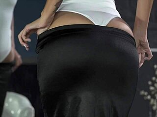 Hey slutty secretary, your boss is drilling that tight ass deep now