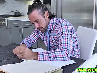 Loving stepdad punishes naughty stepdaughter Lily Larimar hard