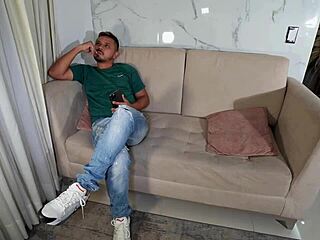 Stepbrother Catches Melany Latina Masturbating And Fucks Her Sensually