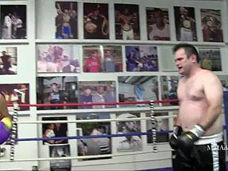 Blonde Bimbo Bombshell Fights Classy in Mixed Boxing Tease