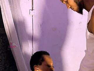 Ugly tattooed whore gets bent over fucked doggystyle and facialed