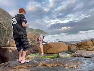 she begged pics on sc beach i couldn't resist fucking her raw behind rocks