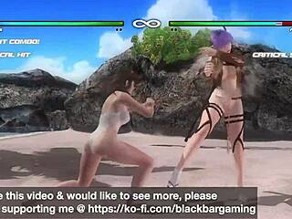 DOA5 Hitomi Strips Nude Swimsuit Mod on Beach Pole Dancing Seductively