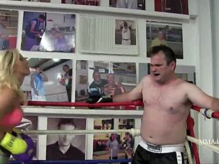Blonde Bimbo Bombshell Fights Classy in Mixed Boxing Tease