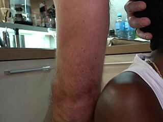 busty black zaawaadi hotwife pussy served for interracial dinner cum!