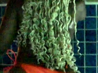 big black cock rips into curvy ebony milf's wet fat pussy quick