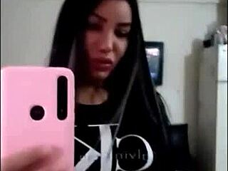 argie tgirl shemale slut wanks cumshot mirror selfie anal fuck