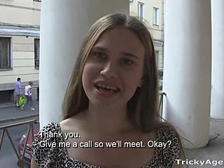 blondy emma's perfect ass pops in tiny dress for hardcore casting