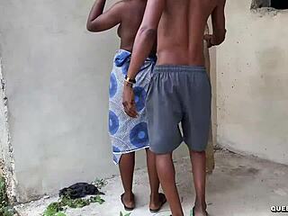 granny watches 18yo fuck me outdoor on old mat