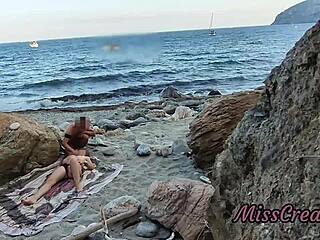 2 flashing pussy fingering groping public beach risky squirt hidden cam misscreamy