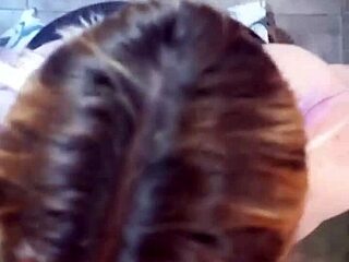 Blonde girlfriend sucks cock too hard before massive facial cumshot