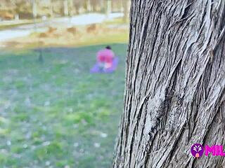 Gordito fan fucks peruvian actress pussy full of milk after gym