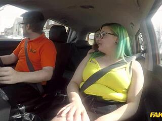 bbw ORGY NEWBIE takes BIG COCKS bent over in rough sex party - fake driving school