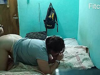 Bent over doggystyle then cowgirl with pink white thong latina!