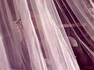 brunette milf fucked hard in white lingerie on bed