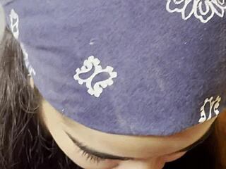 Sleepy Brunette Sucks Slow Swallows Cream