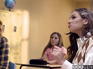 lesbian teens maya kendrick liv revamped april olsen slobber blowjobs then ride jessy dubai's shemale cock