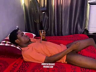 i caught my stepbro jerking his big black cock so i bent over and let him bareback my tight ebony pussy rough