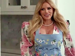 whoa, stepmom danielle renae secretly breeds with stepson... interracial creampie action!