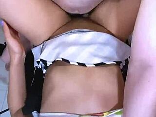 that shy 18yo college latina in uniform blew her math teacher's mind 😏 now she's inviting him over for extra tight lessons 🔥