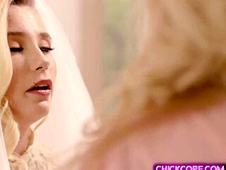 Carolina Sweets' young bride pussy licked tribbed by grandma Julia Ann