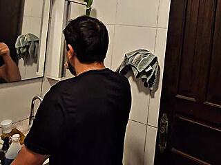 madrasta spies horny stepson then takes his cock deep 😈💦