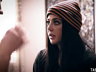 Teen Paige Owens fucks Whitney Wright's trimmed pussy with big blue dildo