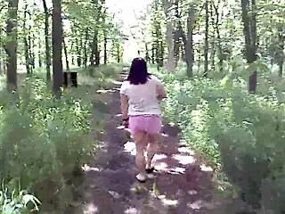 sexy bbw exhibitionist flashes big ass tits woods carwash outdoor homemade hardcore