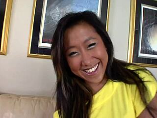 Hey asian mommy, wanna suck this monster cock bent over bed?