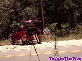 Big Tit Teen Bound and Hardfucked Doggystyle