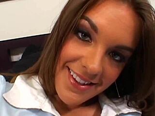 gorgeous brunette slammed doggy then missionary by her stud!!