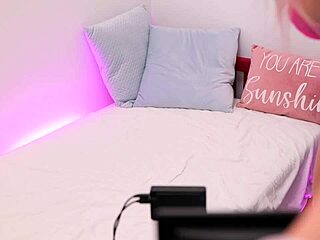 Does Stella Cardo's pink lingerie hide her wet pussy secrets?