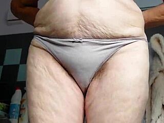 Granny Shoves Cucumber Deep in Hairy German Pussy