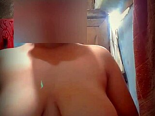 young bbw with saggy tits uses toilet for fat play