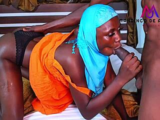 sexy muslim nanny takes big black cock in tight pussy!