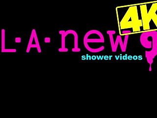 Brunette Sexy Shower Body Casting Display