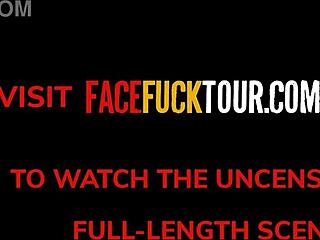 Sexy BIG TITS Blonde College Babe GAGS on MONSTER COCK in SLOPPY POV Deepthroat