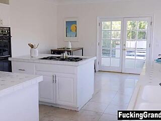 step grandad makes step granddaughter deepthroat suck cock taboo old young fuck!