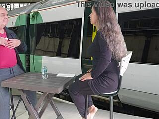 Agarabas teases monster cock with joi game before public train ballkicking preview