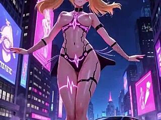 Princess Peach's cyberpunk outfit hides what in this sexy 3D hentai dance?